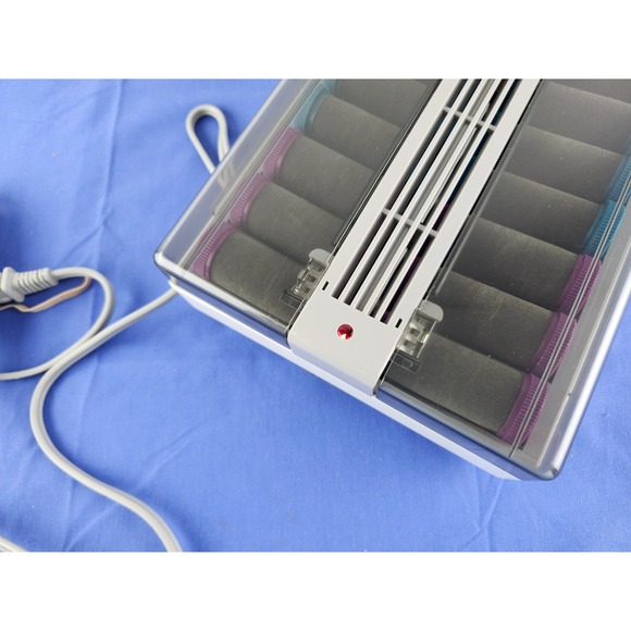 Vidal Sassoon Slimline Hairsetter Hot Curlers 20 Flocked Rollers w Clips VS-370 - Picture 9 of 9